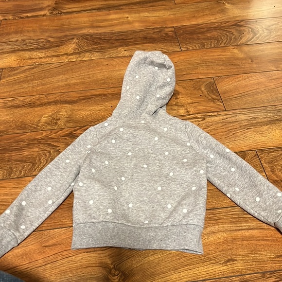 EUC H&M zip up hoodie sz 2-4 polka dot - Picture 4 of 6
